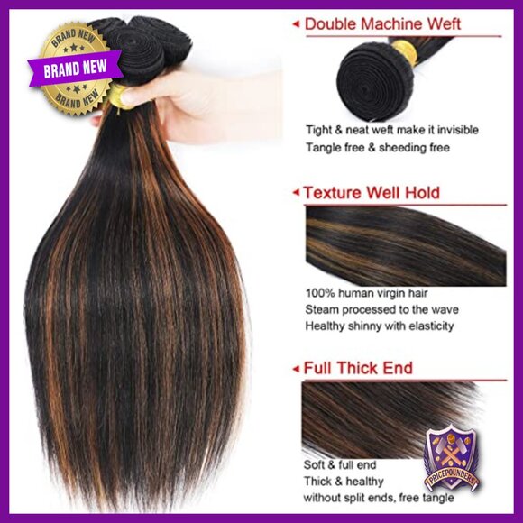 Brazilian Human Hair Weave Bundles with 4x4 Lace Closure Straight Remy Virgin main image 4